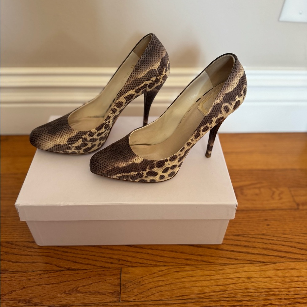 Christian Dior Leopard Print High Heels